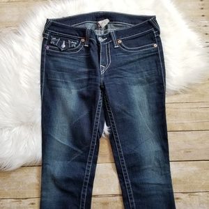 TRUE RELIGION SKINNY JULIE JEANS USA MADE HEMMED